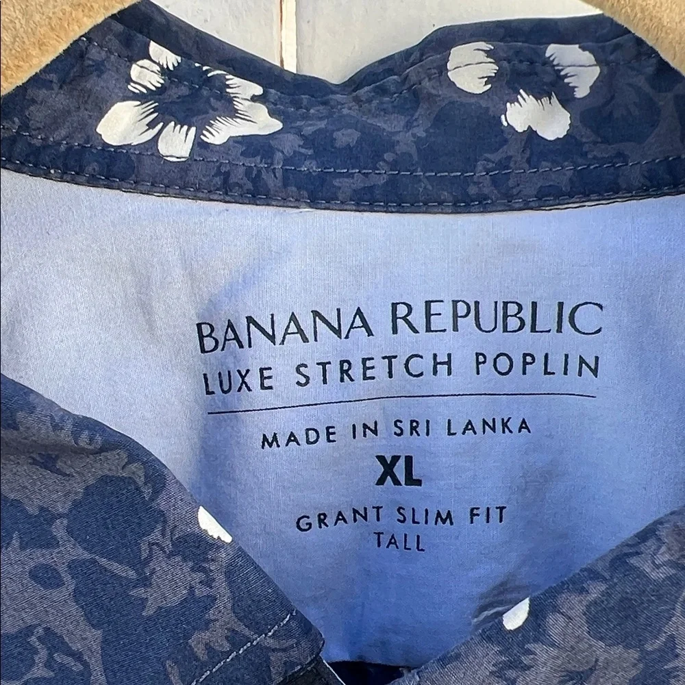 Banana Republic Navy Floral Men's Shirt